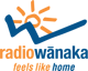 Radio Wanaka logo. Del has a weekly cooking slot on Radio Wanaka