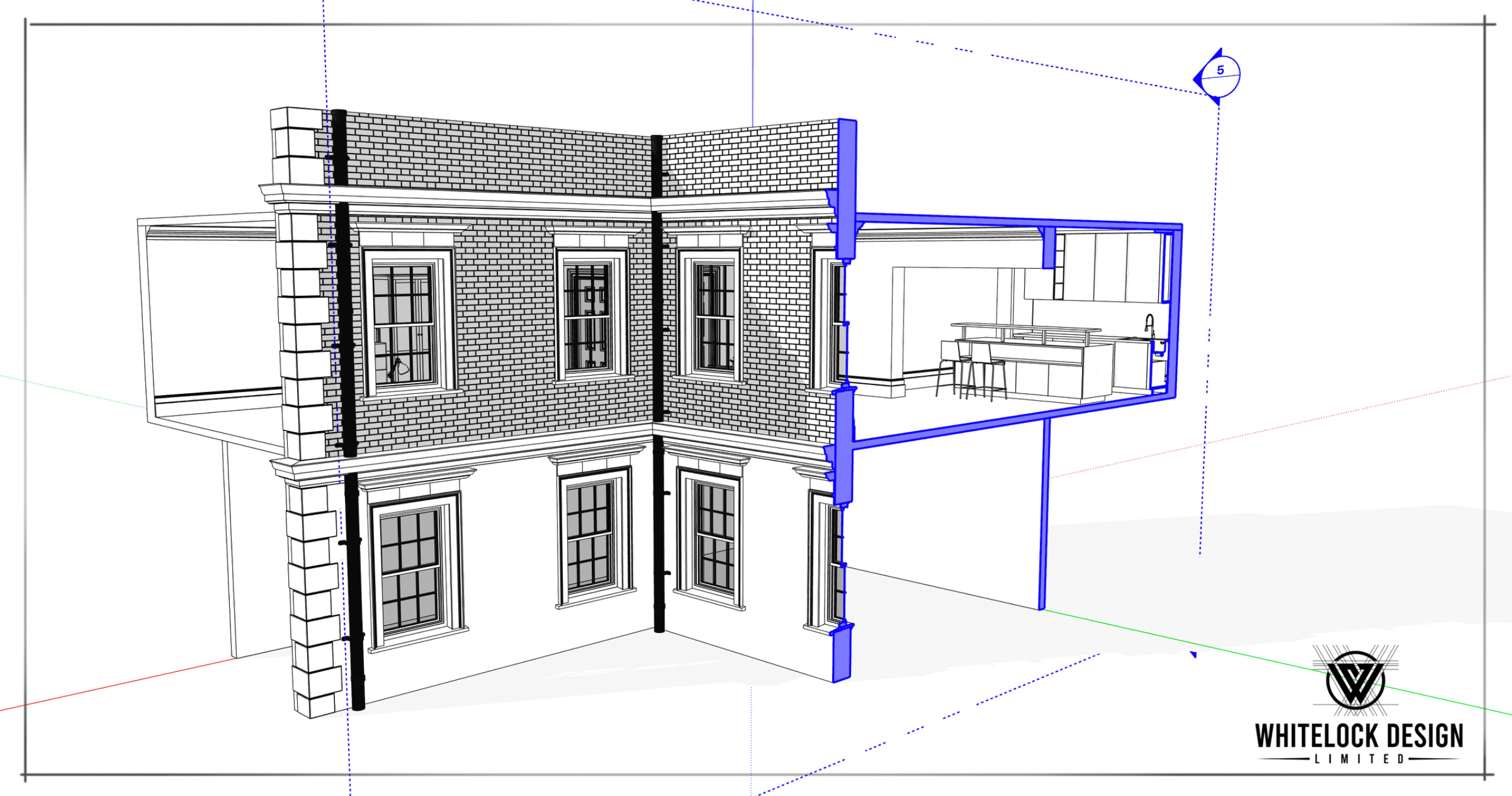 SketchUp model of Money Pennys apartment from James Bond no time to die