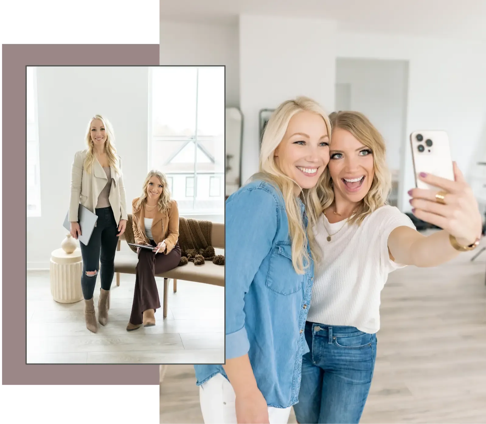 Krissy Chin and Claire VanBemmelen together, taking a selfie