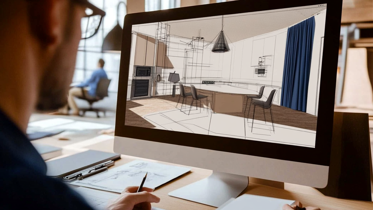 Man working at computer