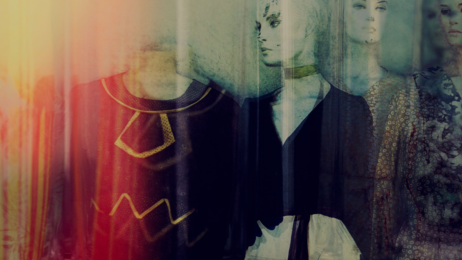 Fragmented shop window mannequins