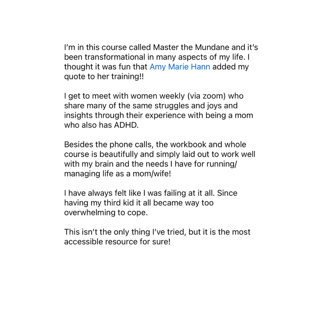 Member testimonial screenshot