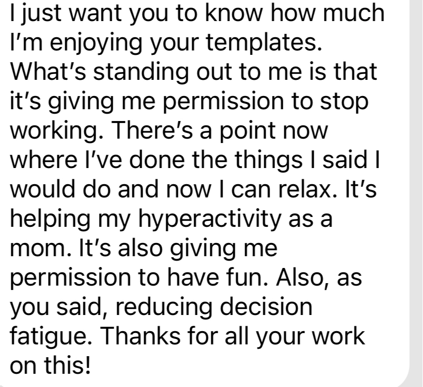 Customer screenshot testimonial