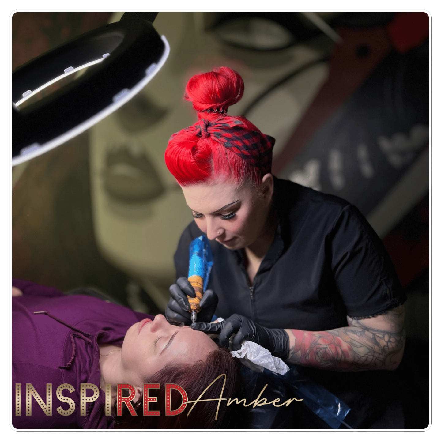 Permanent makeup touch ups at Ms Amber Red studio Las Vegas Nevada