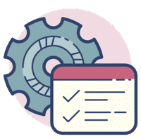 illustrated icon of a computer during a zoom video call