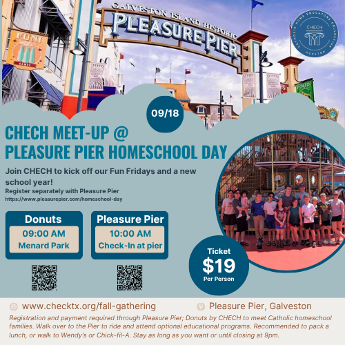CHECH Fall Gathering at Pleasure Pier — donuts 9 AM at Menard Park, Pier check-in 10 AM, $19 per person