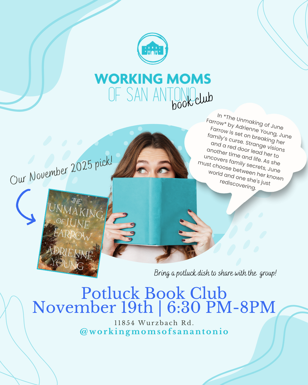 Working Moms, Working Moms of San Antonio, Working Mothers, Moms, Mothers, Moms in Business San Antonio, San Antonio, Texas, book club, Moms Book Club
