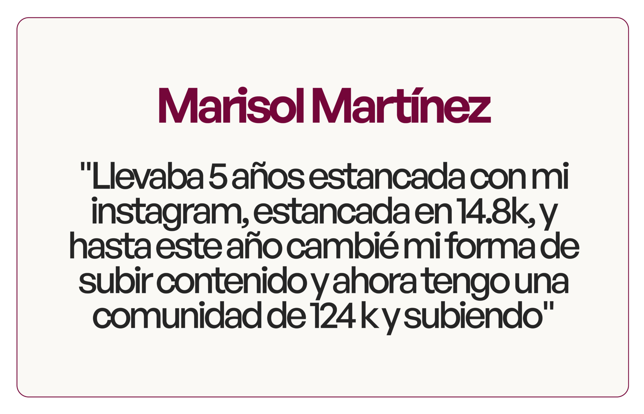 Testimonio Marisol Martínez