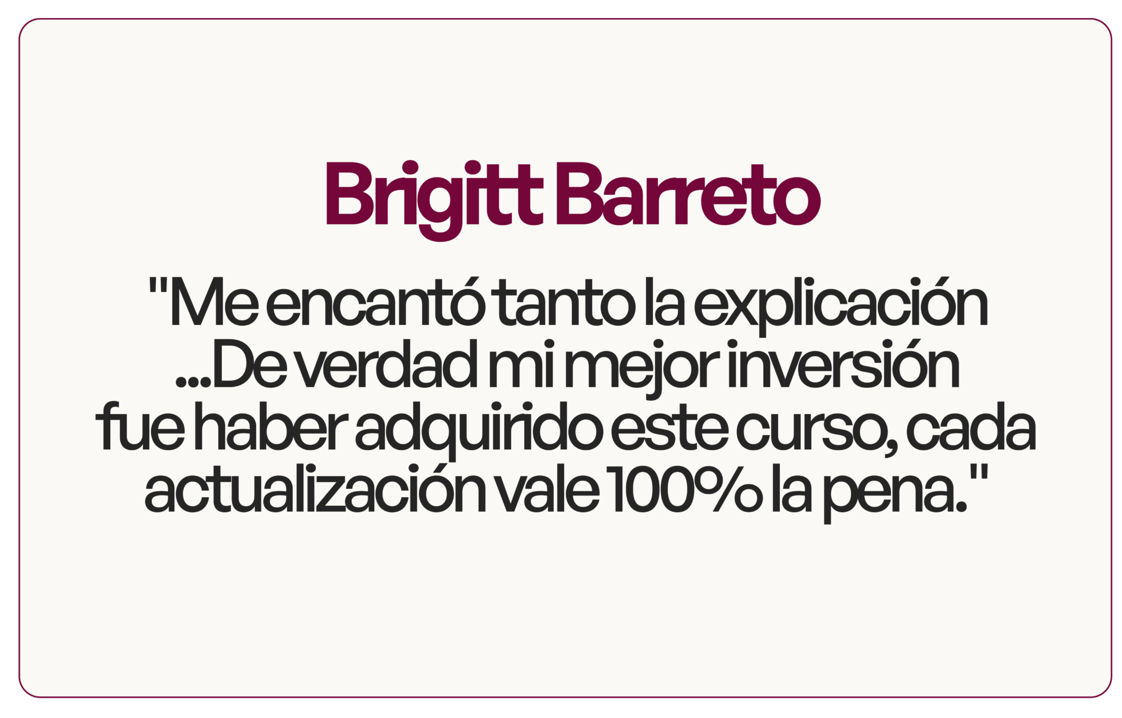 Testimonio Brigitt Barreto
