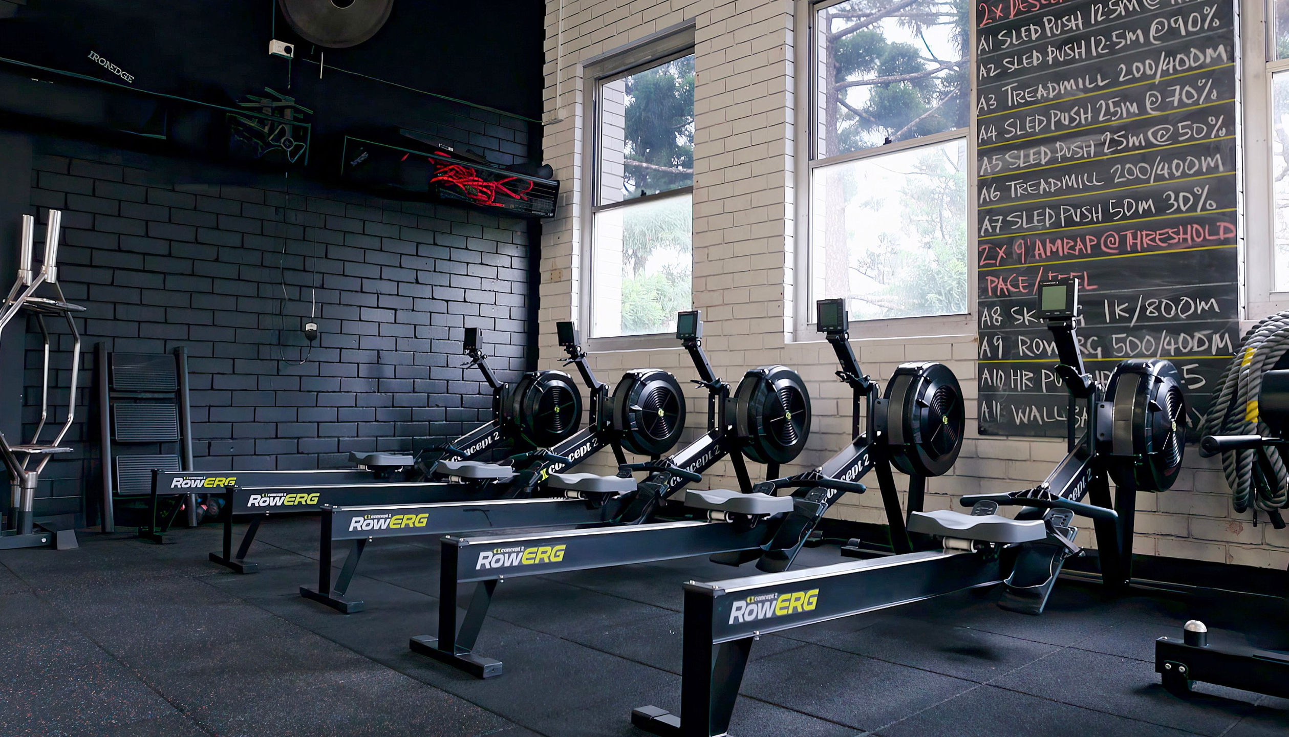 HYROX athlete using RowErg for conditioning and endurance training at Soultrain gym Sydney