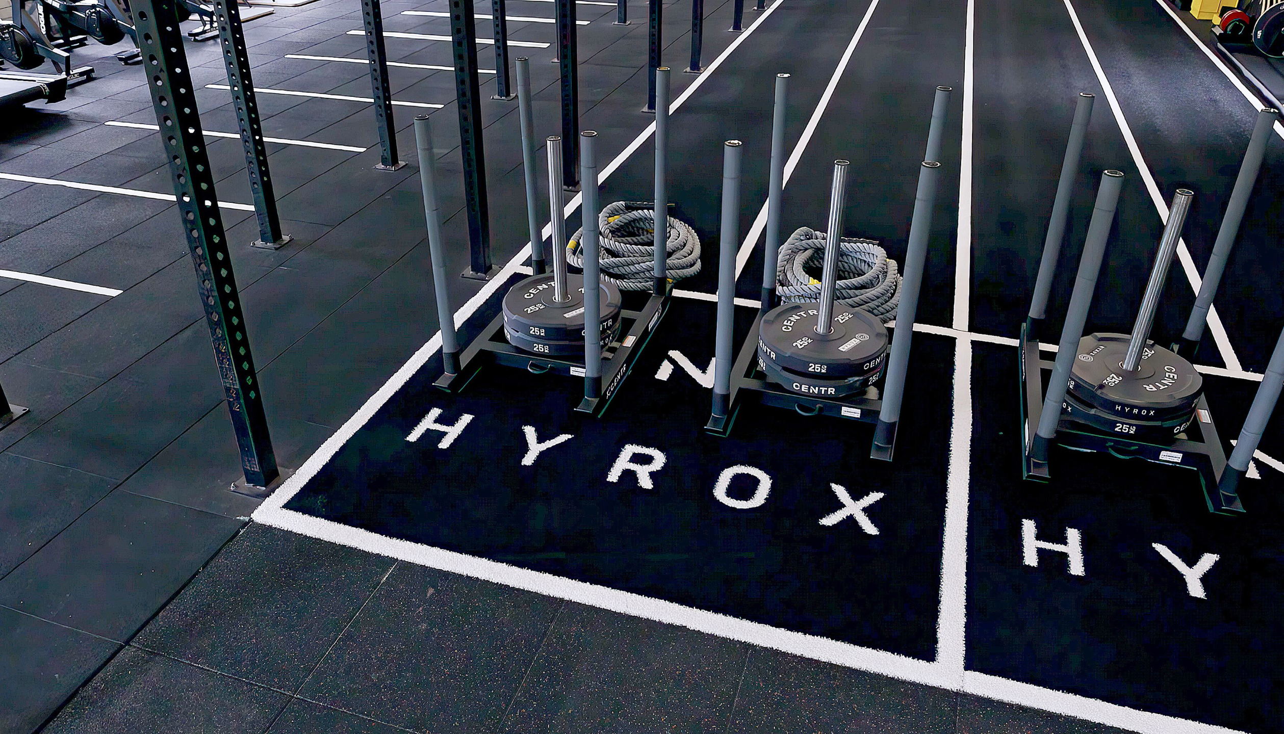 HYROX athlete performing sled pull rope training for strength and conditioning at Soultrain gym Sydney