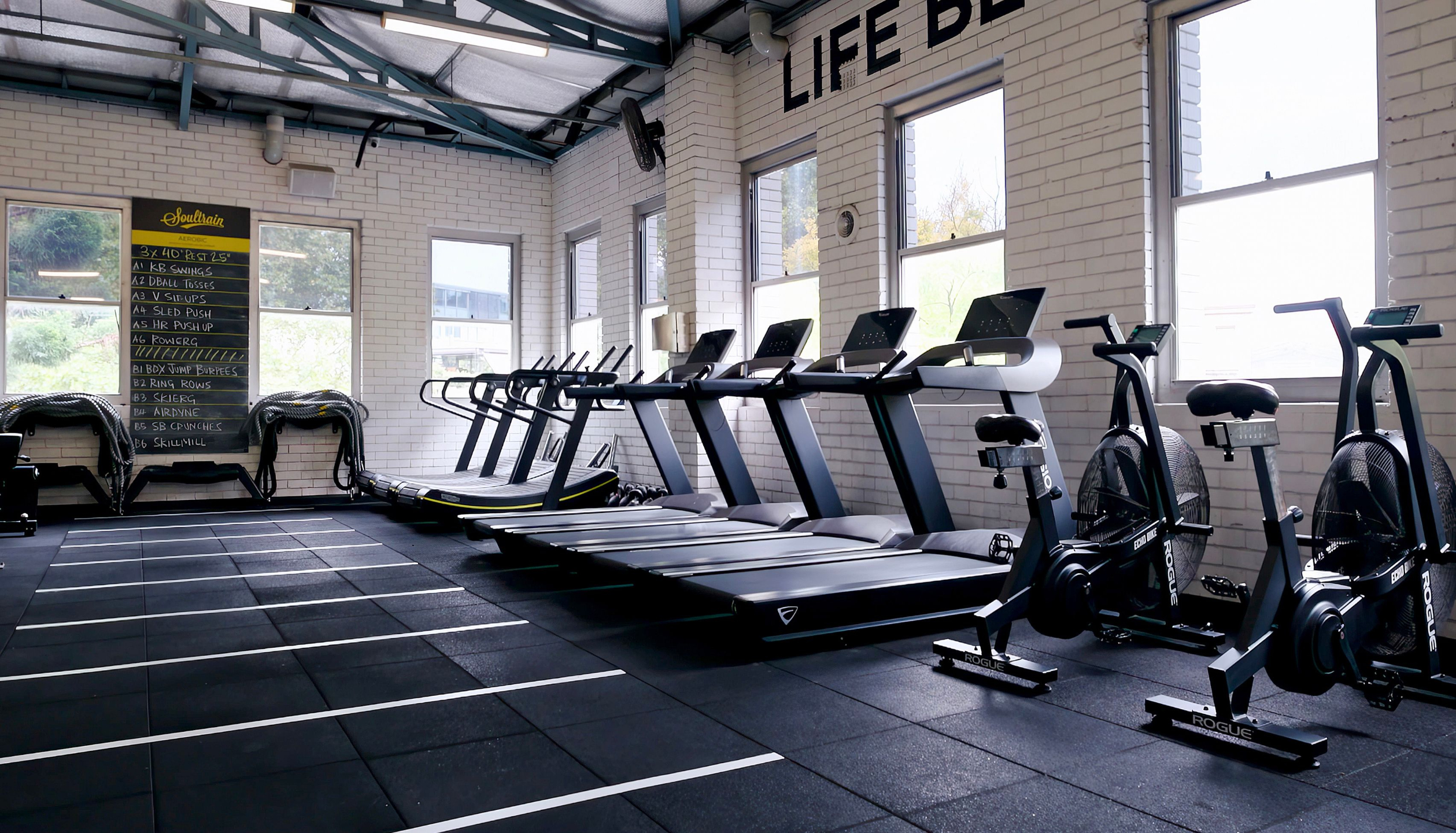 HYROX athlete performing treadmill running training to build speed and endurance at Soultrain gym Sydney