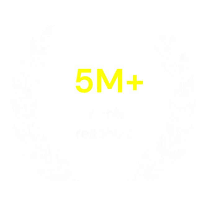 5million people reached badge