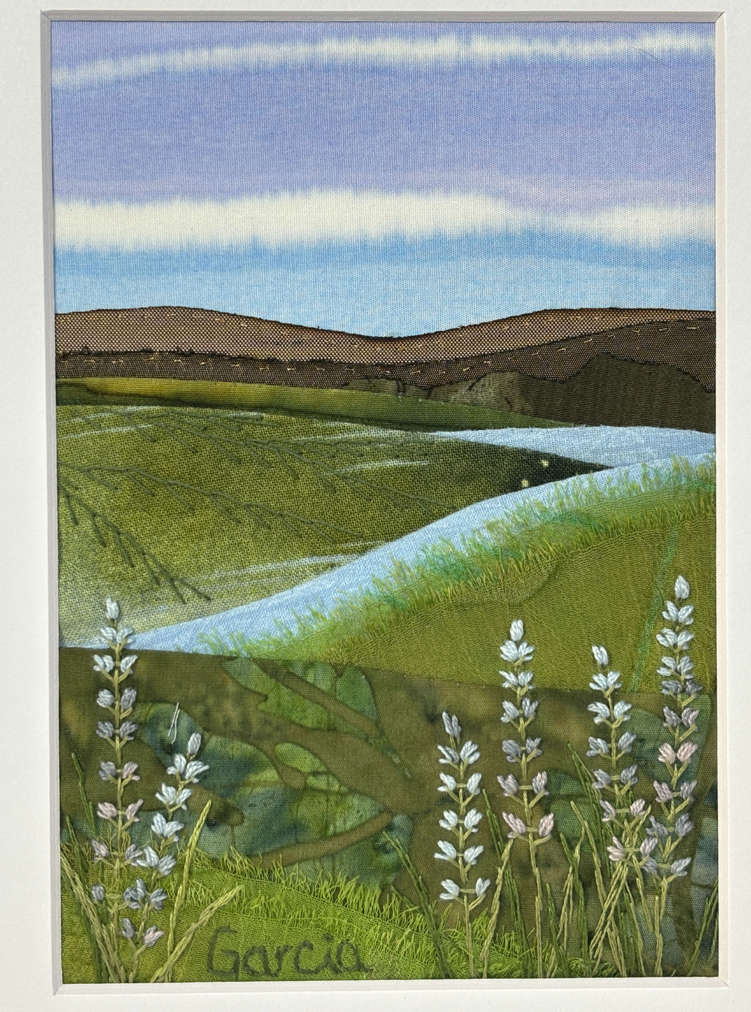 original art fabric landscape