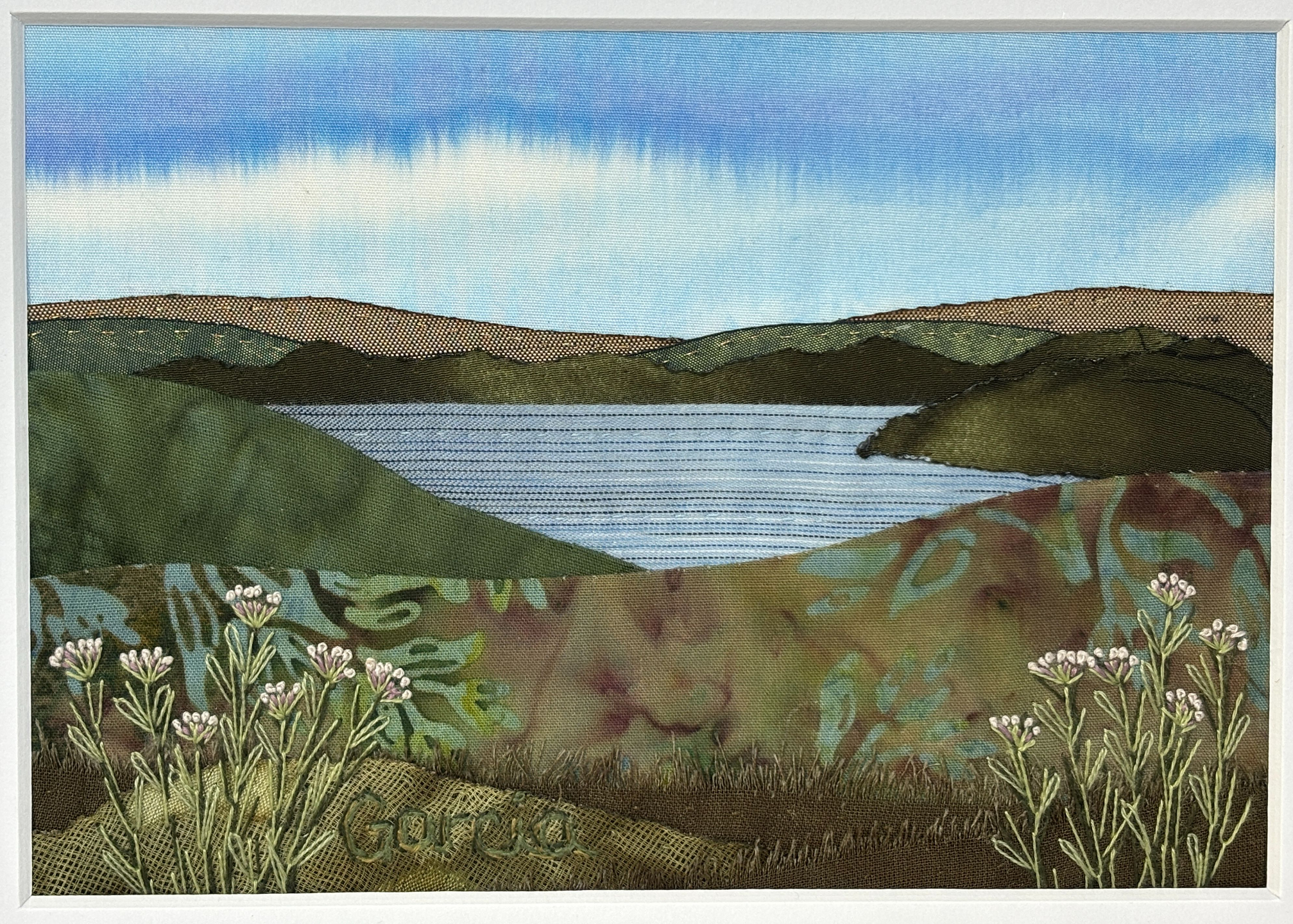 original art fabric landscape