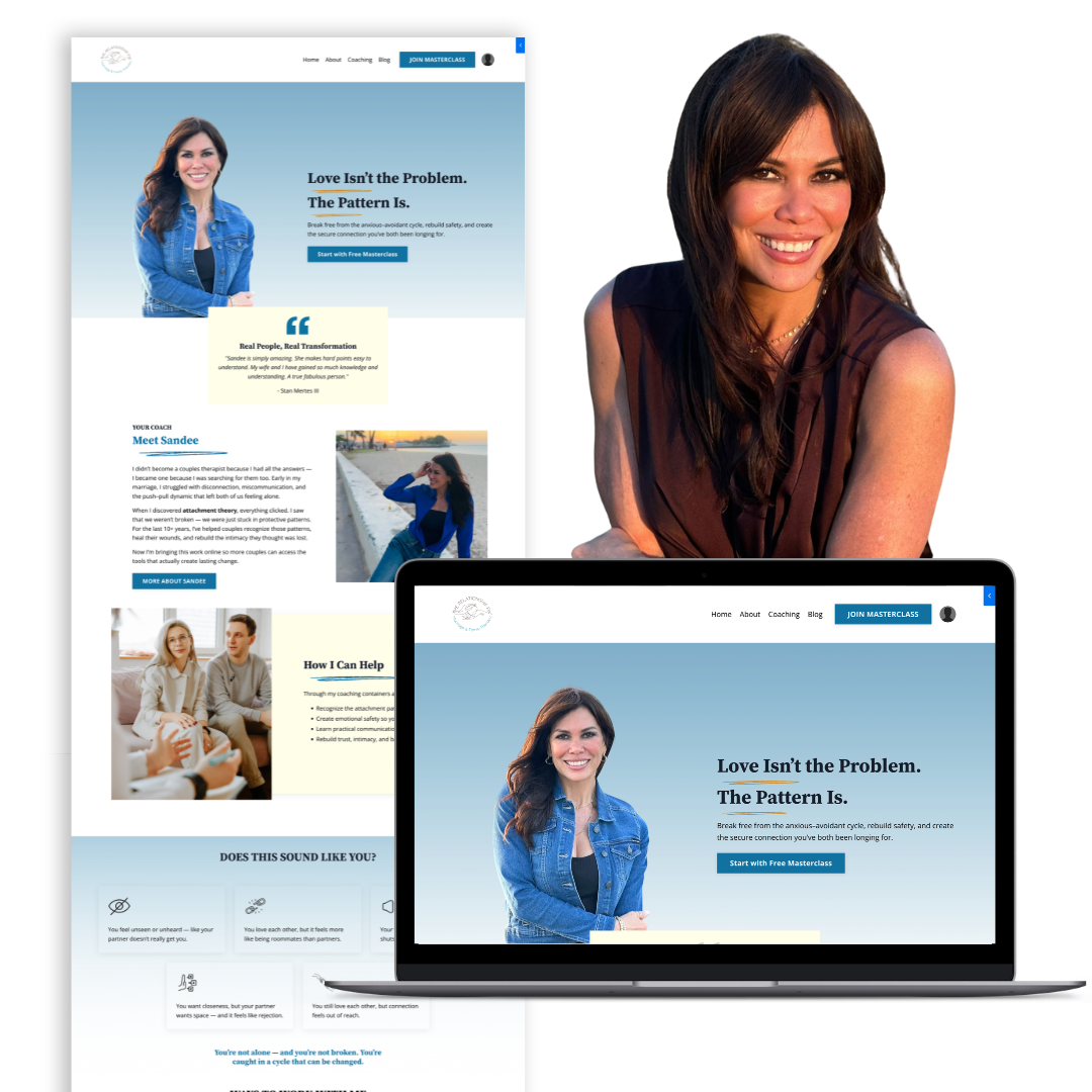 relationship coach website template