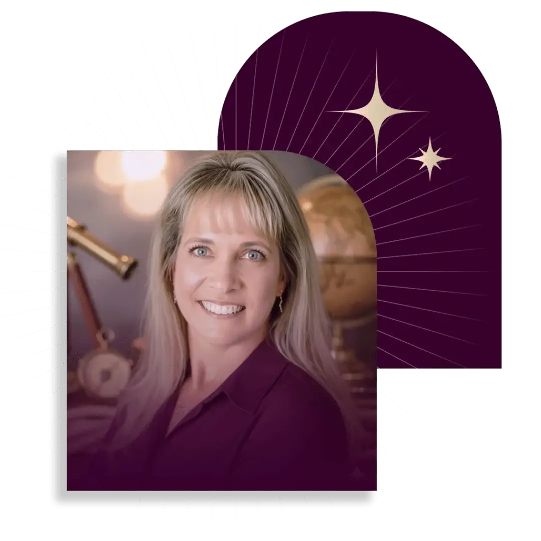 Rebecca reads on a couch