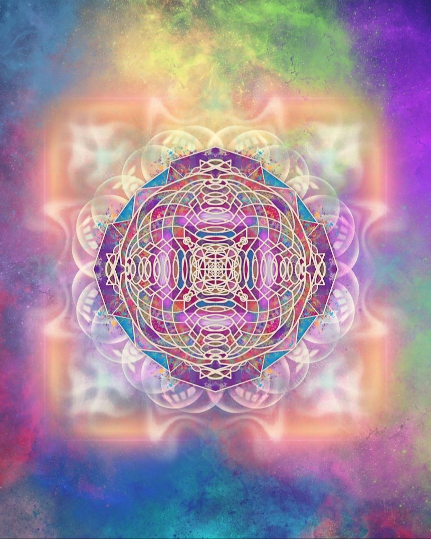 sacred geometry art soul art geometric and colorful painting