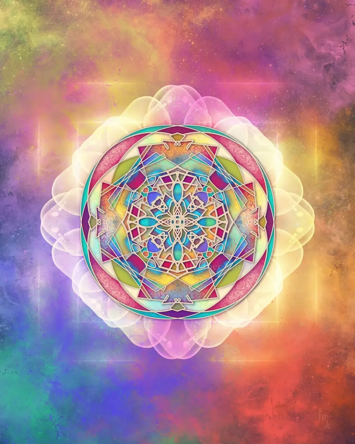 flowery cross sacred art