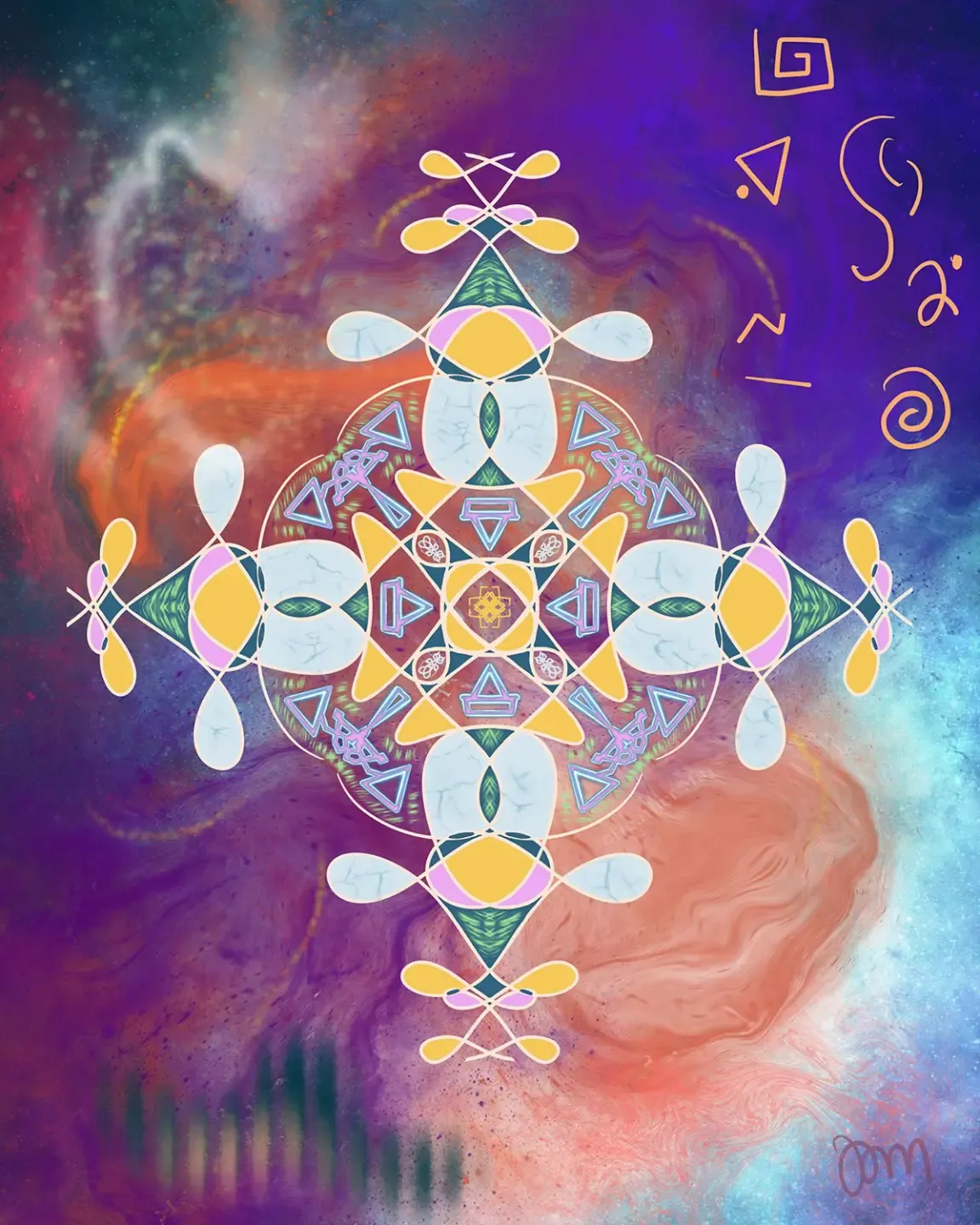 geometric cross art