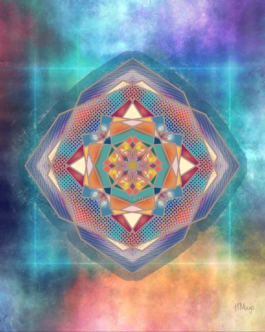 sacred geometry art soul art geometric and colorful painting