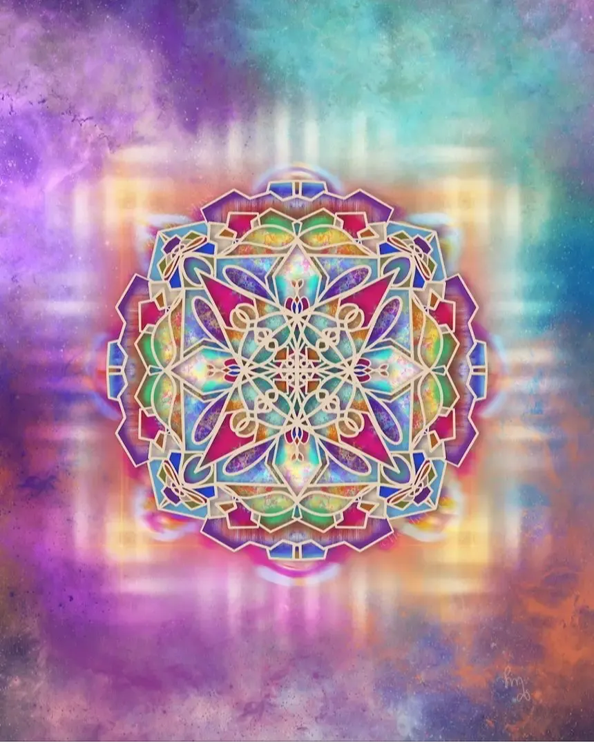 sacred geometry art soul art geometric and colorful painting