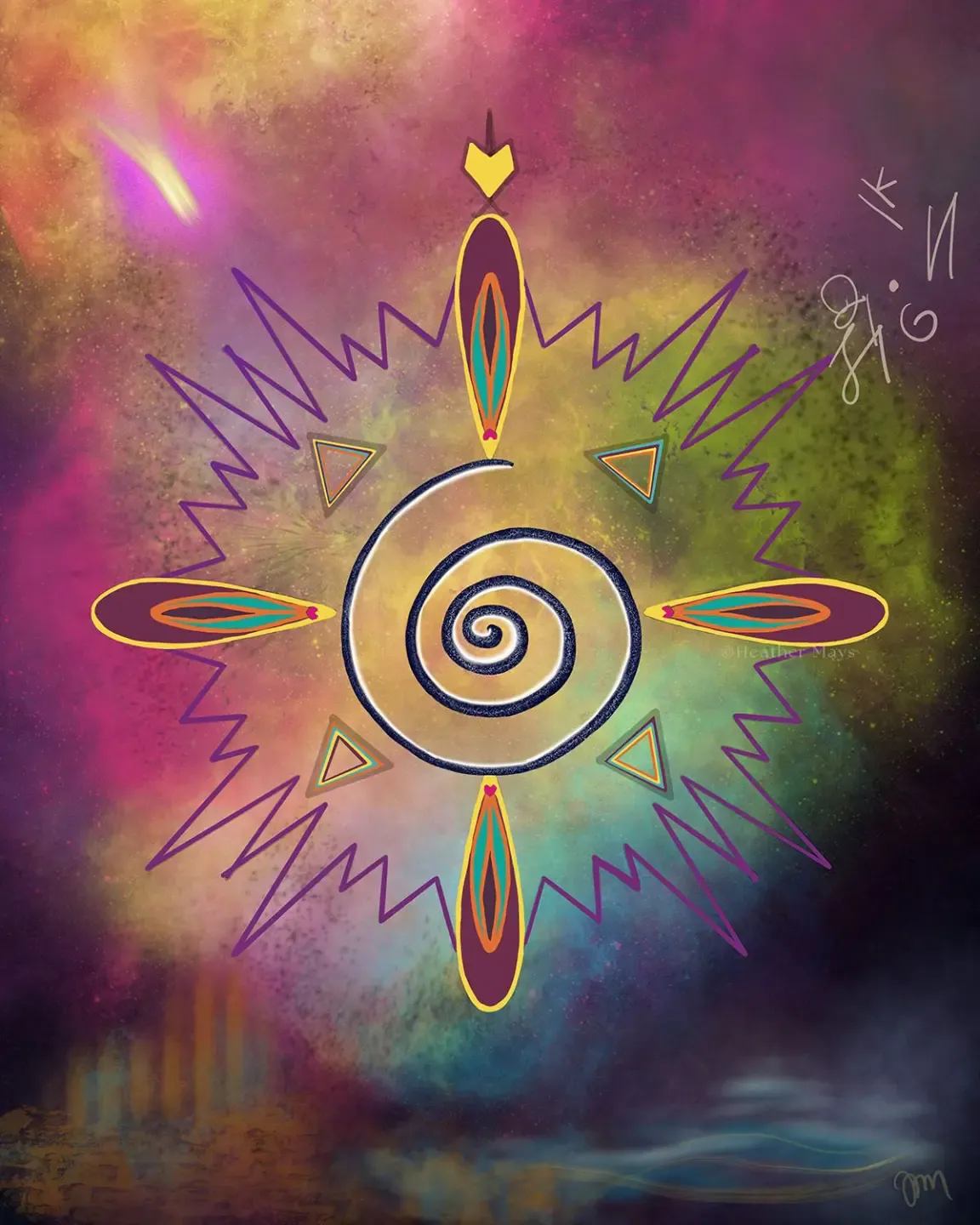 spiral geometric sacred art