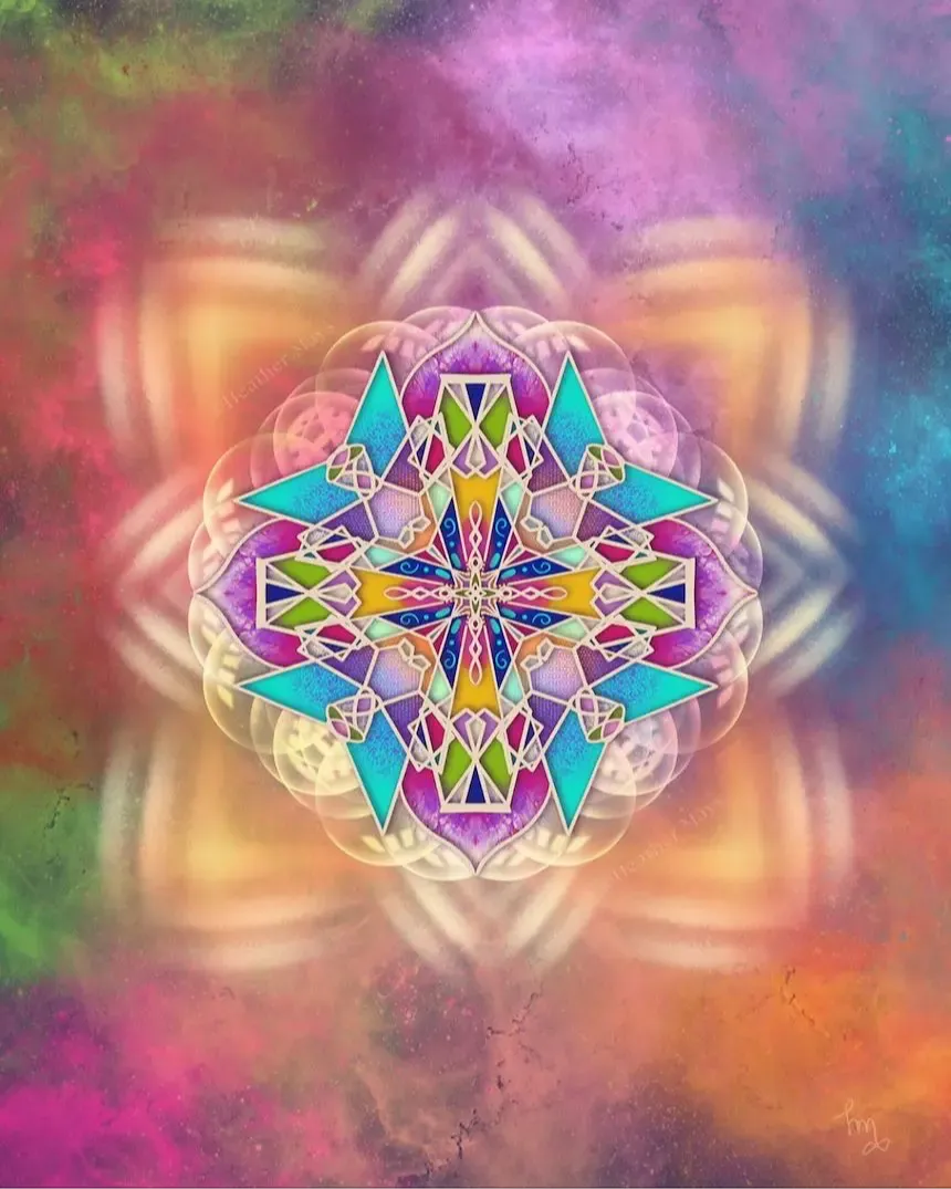 sacred geometry art soul art geometric and colorful painting