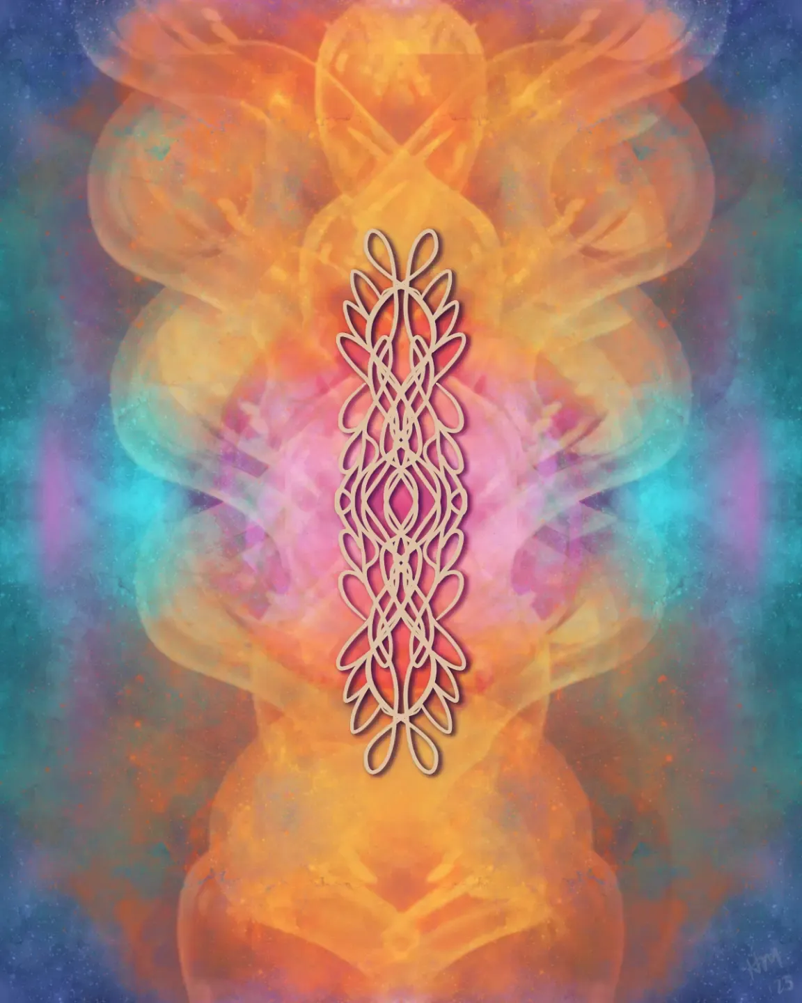 sacred soul art_geometric art_aura art_pink orange ascension art_intuitive art2