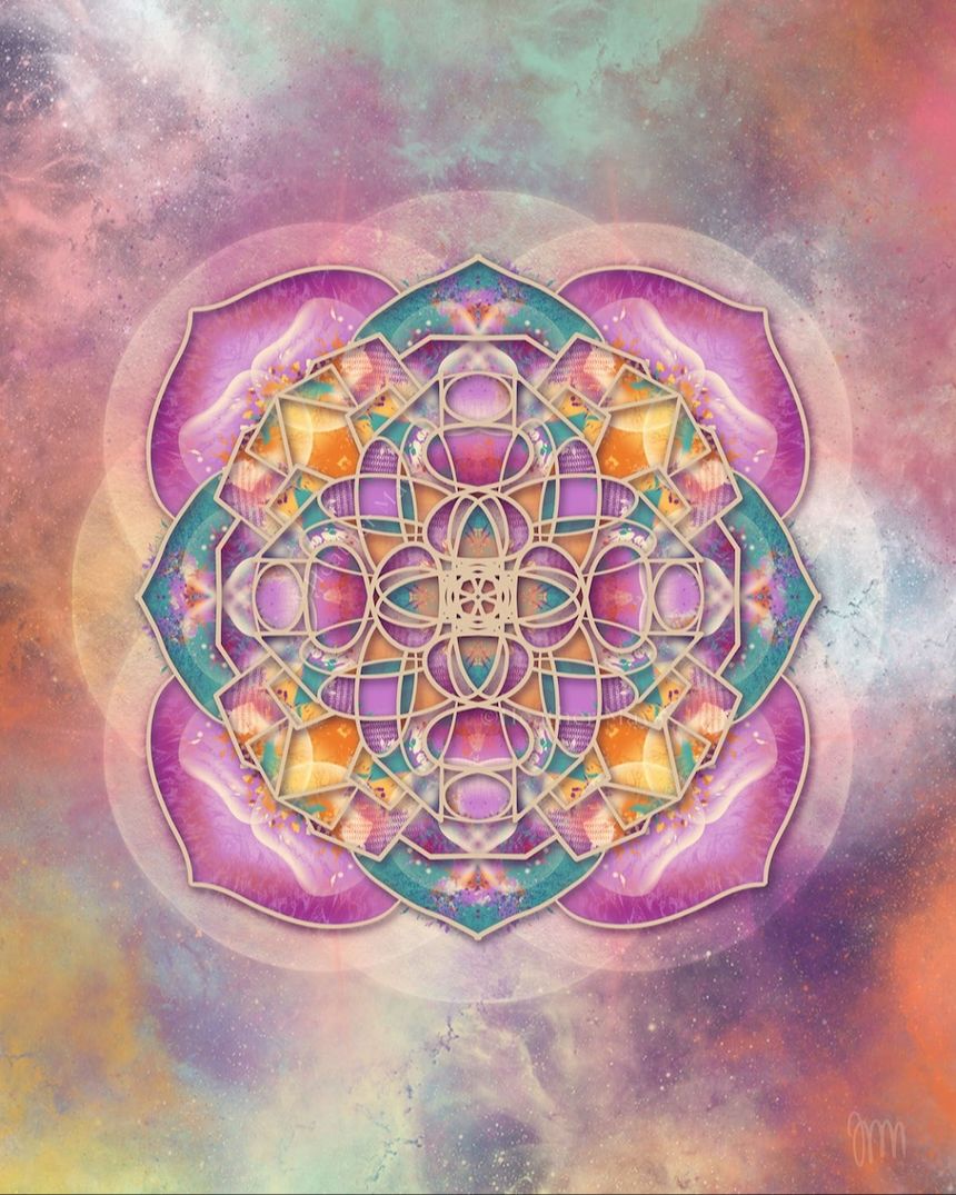 sacred geometry art soul art geometric and colorful painting