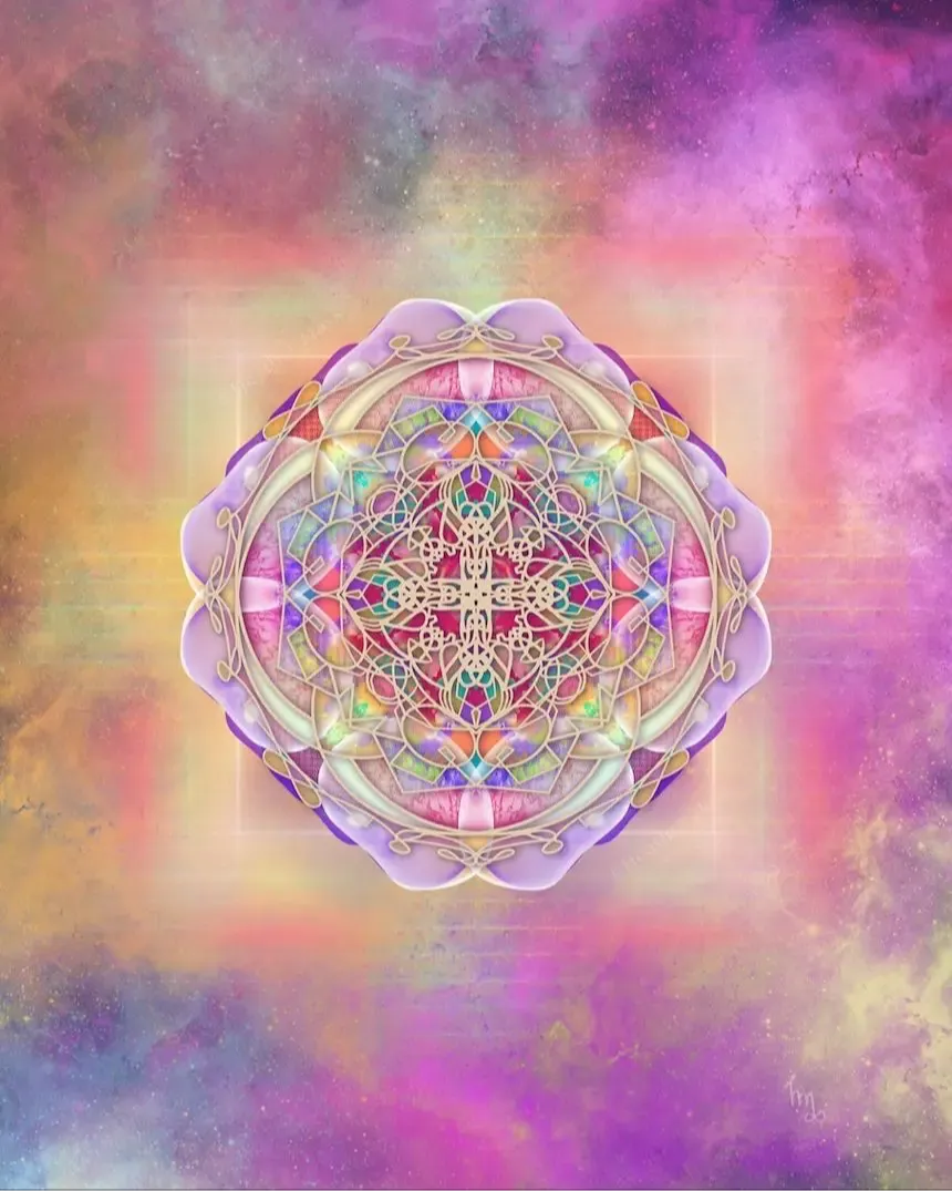 sacred geometry art soul art geometric and colorful painting