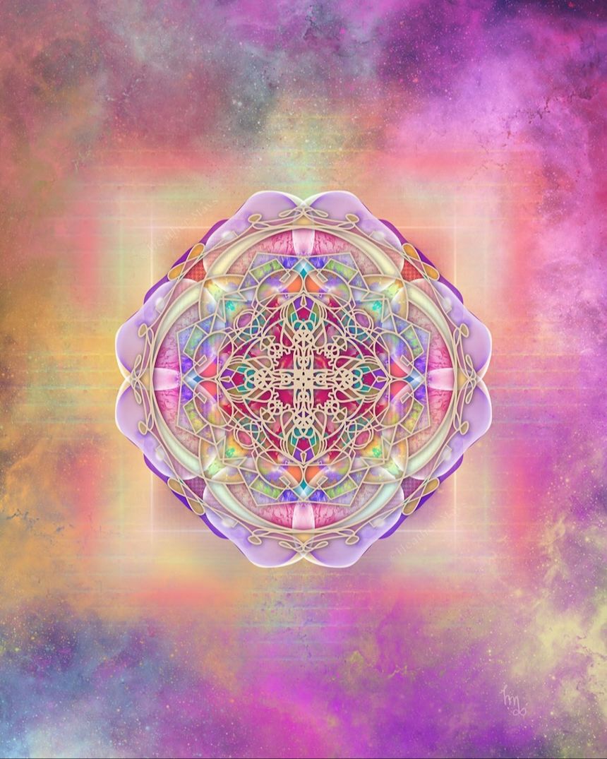 sacred geometry art soul art geometric and colorful painting