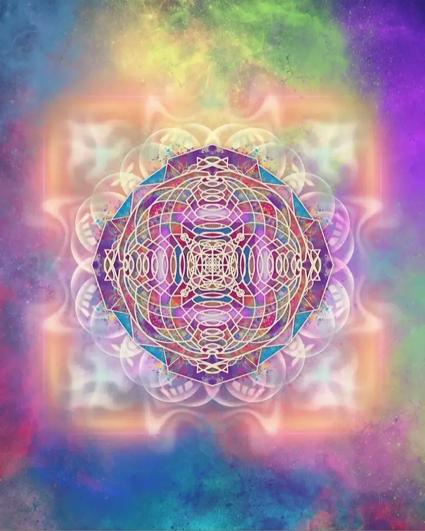 sacred geometry art soul art geometric and colorful painting
