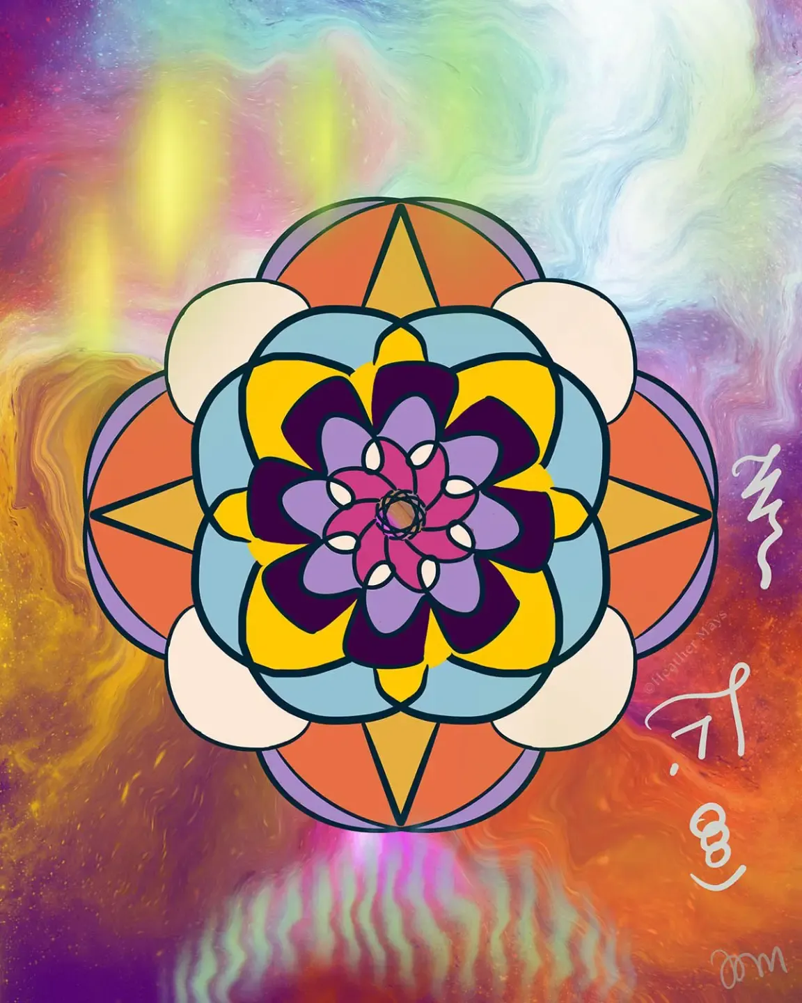 geometric flower art