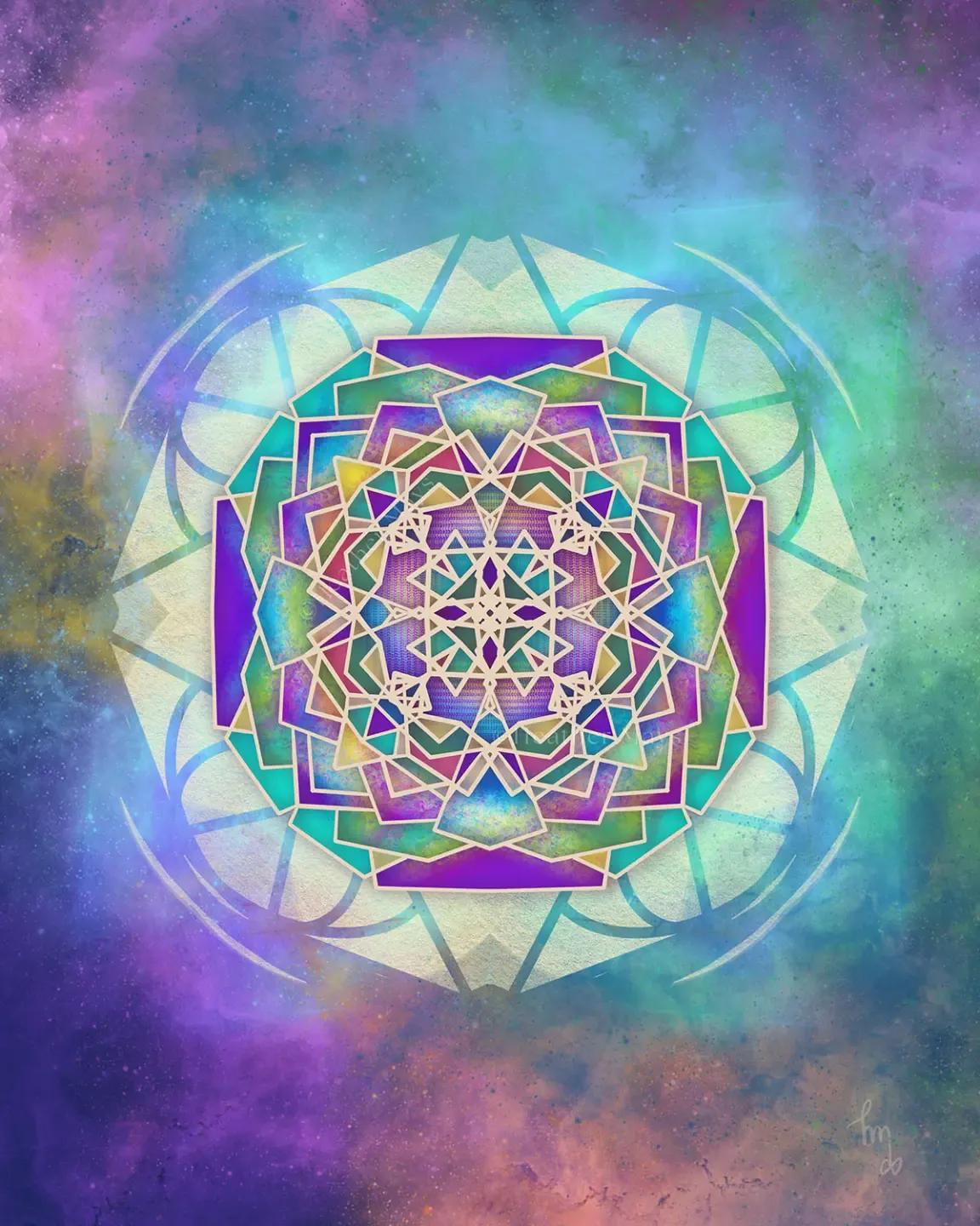 sacred soul art_geometric art_aura art_purple blue ascension art_intuitive art