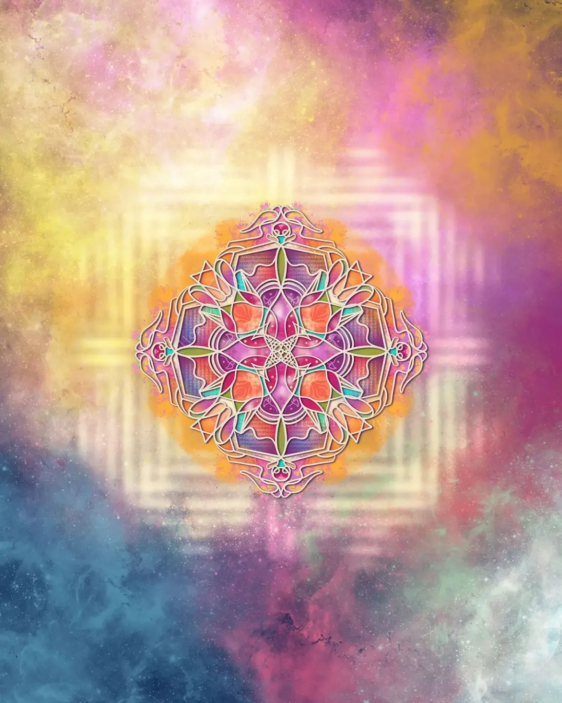 geometric cross art