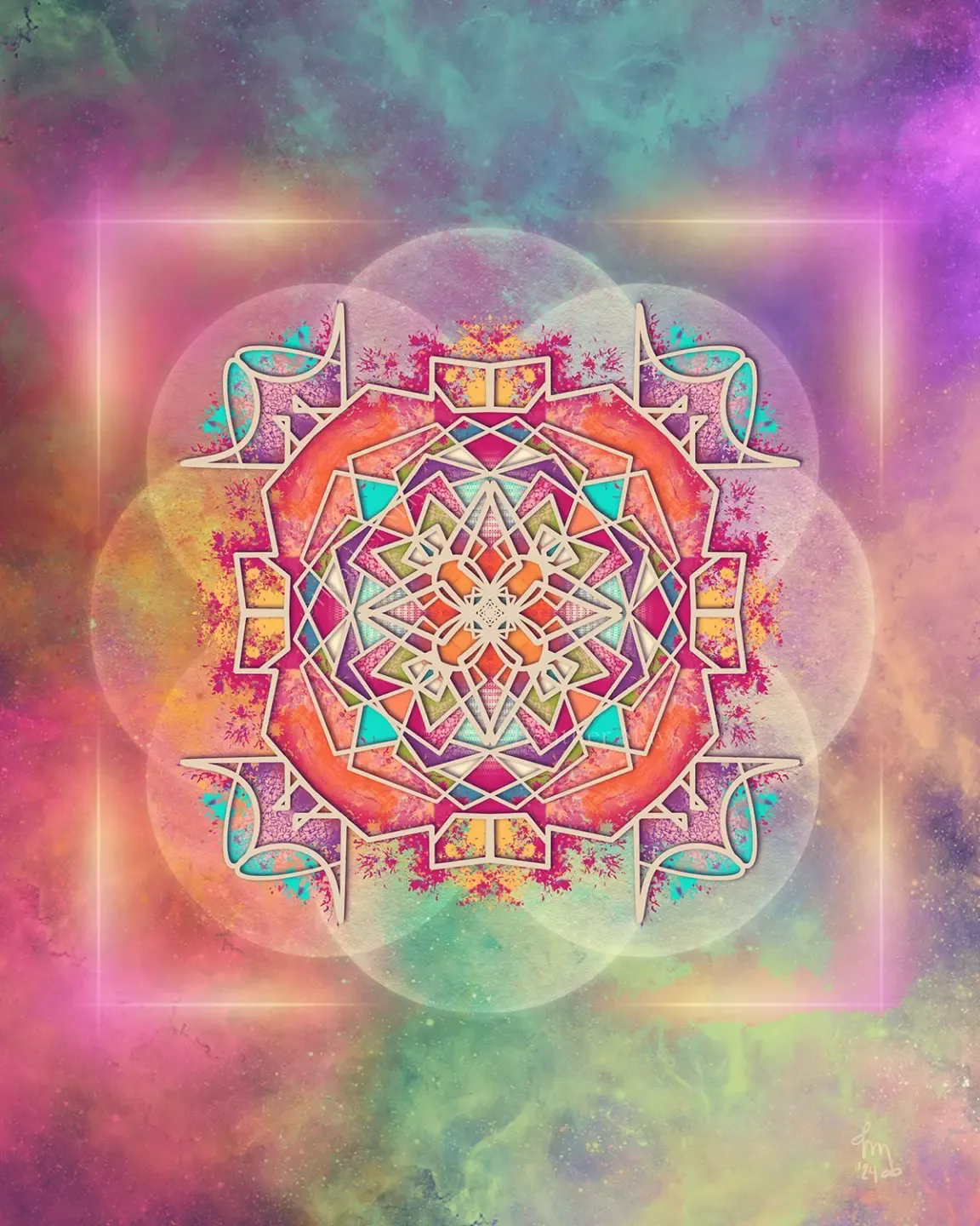 flowery cross sacred art