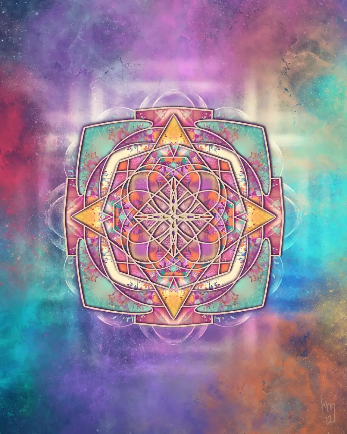 gray green repeating pattern sacred art