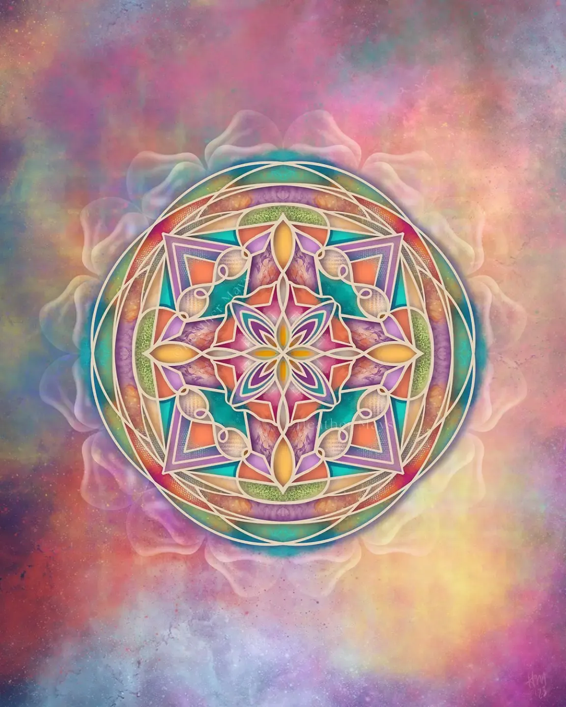 diamond shaped galactic art