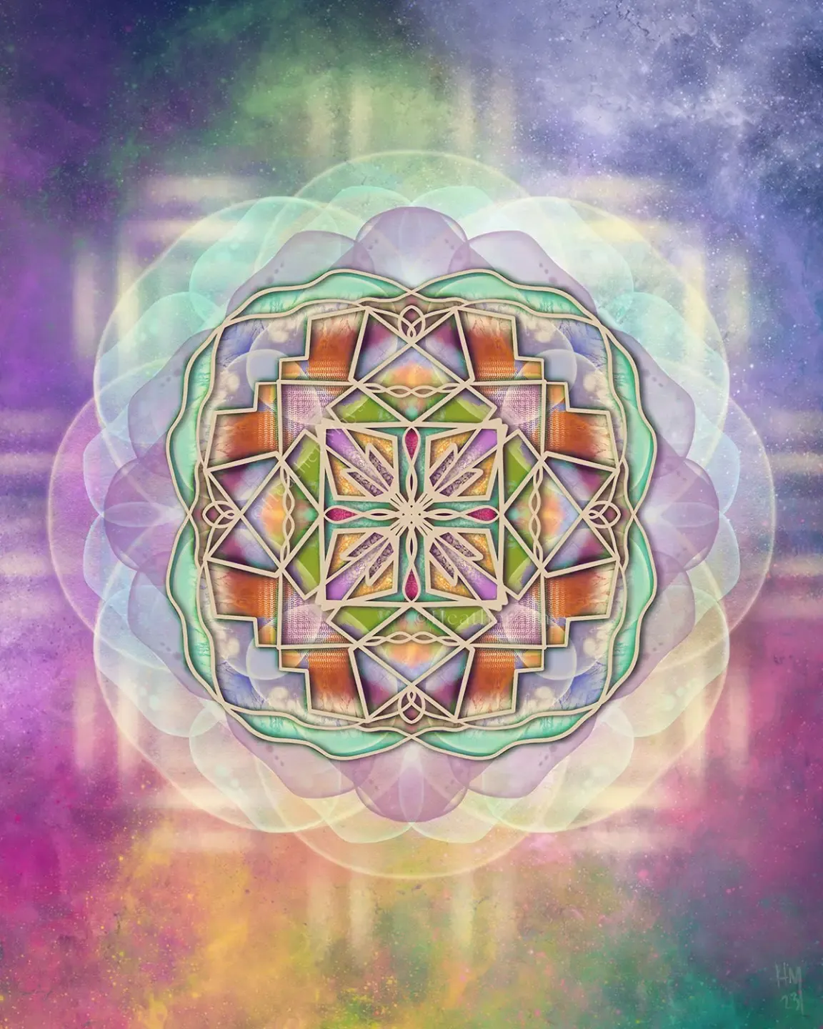 spiral geometric sacred art