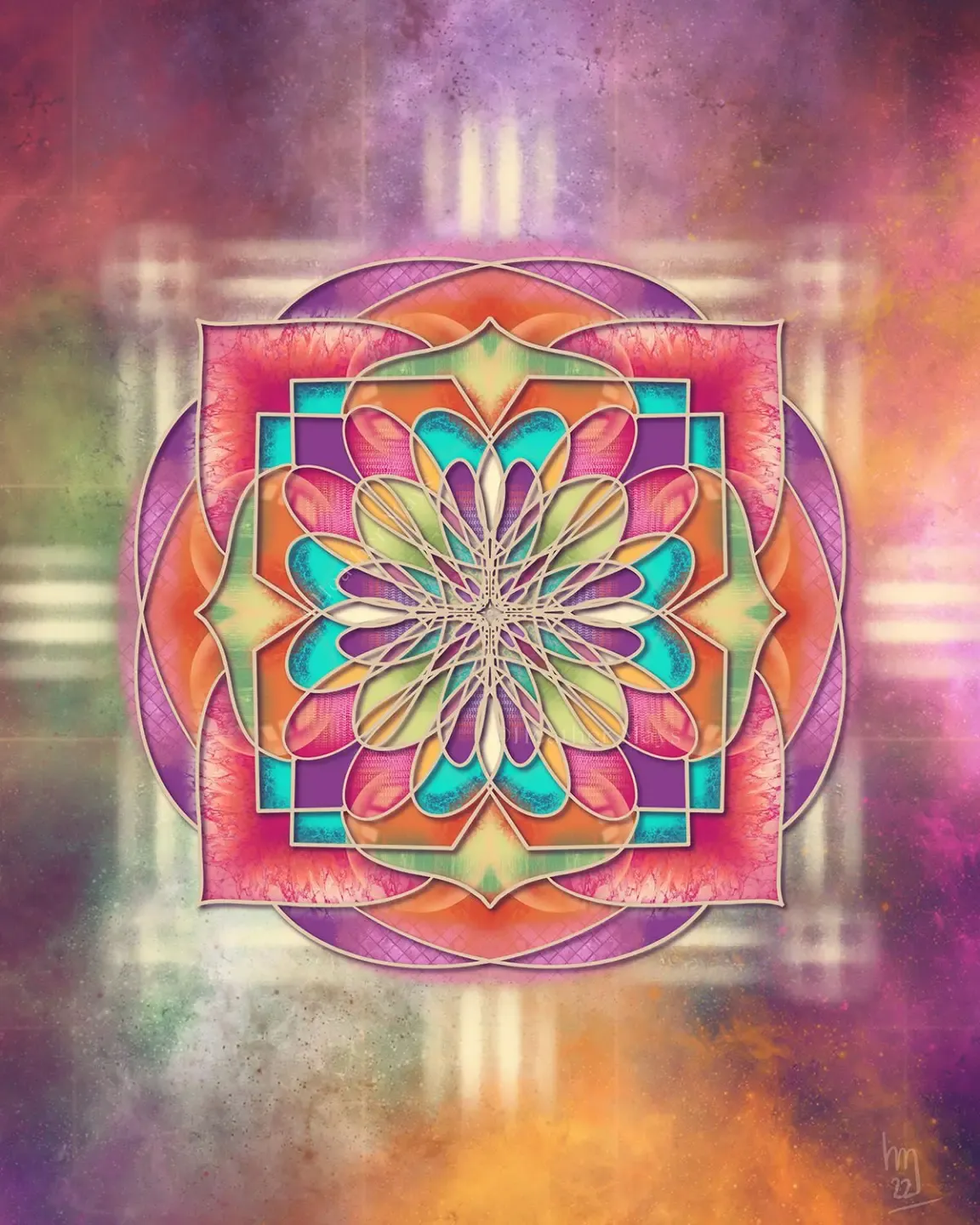 geometric flower art