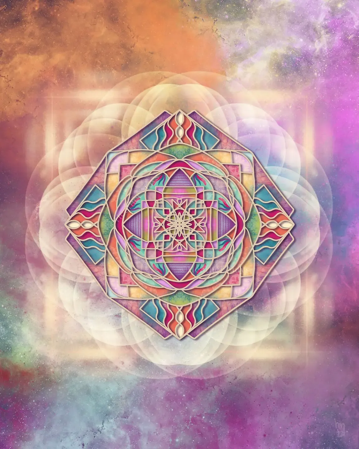 spinning petals geometric art