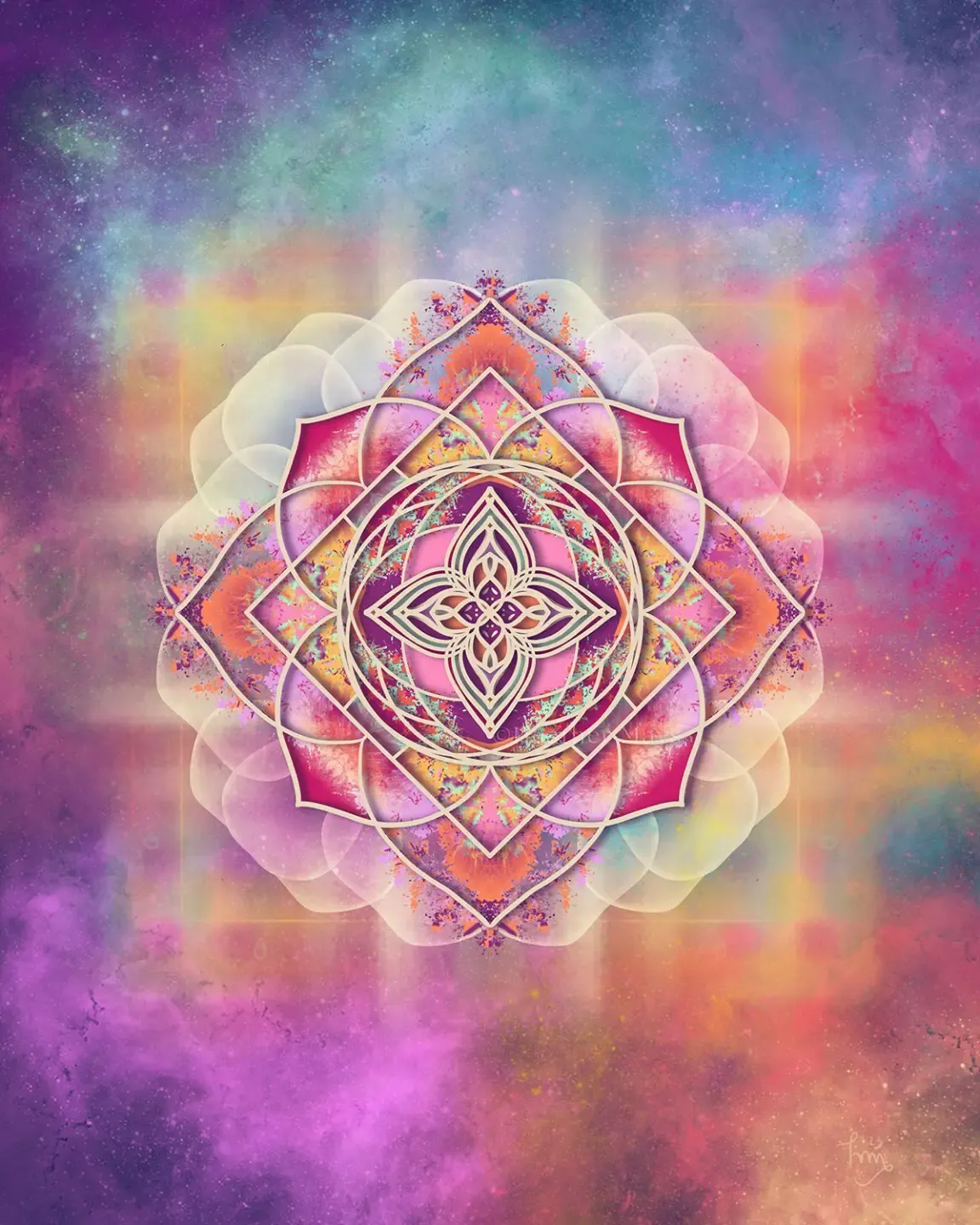spinning petals geometric art