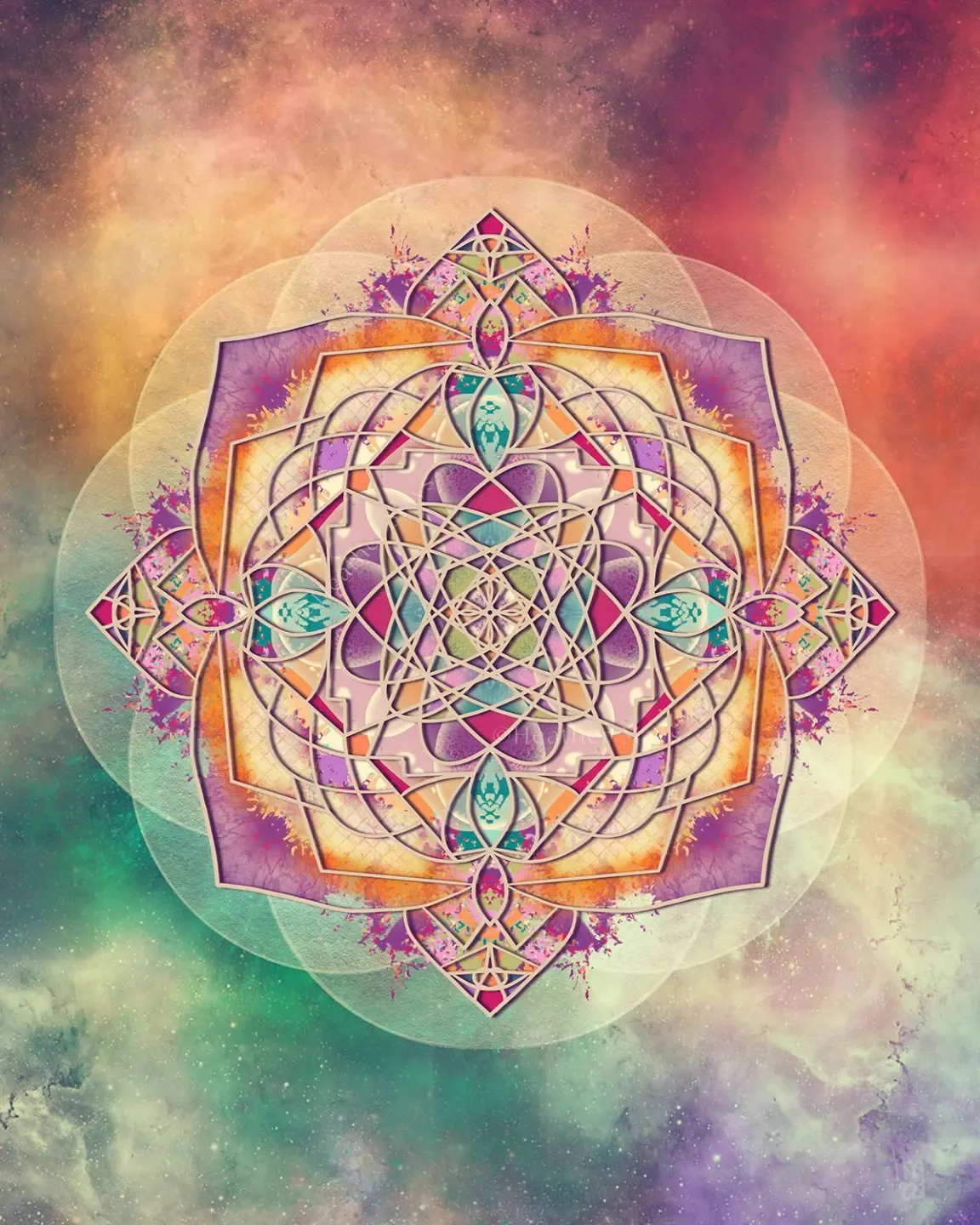 flowery cross sacred art