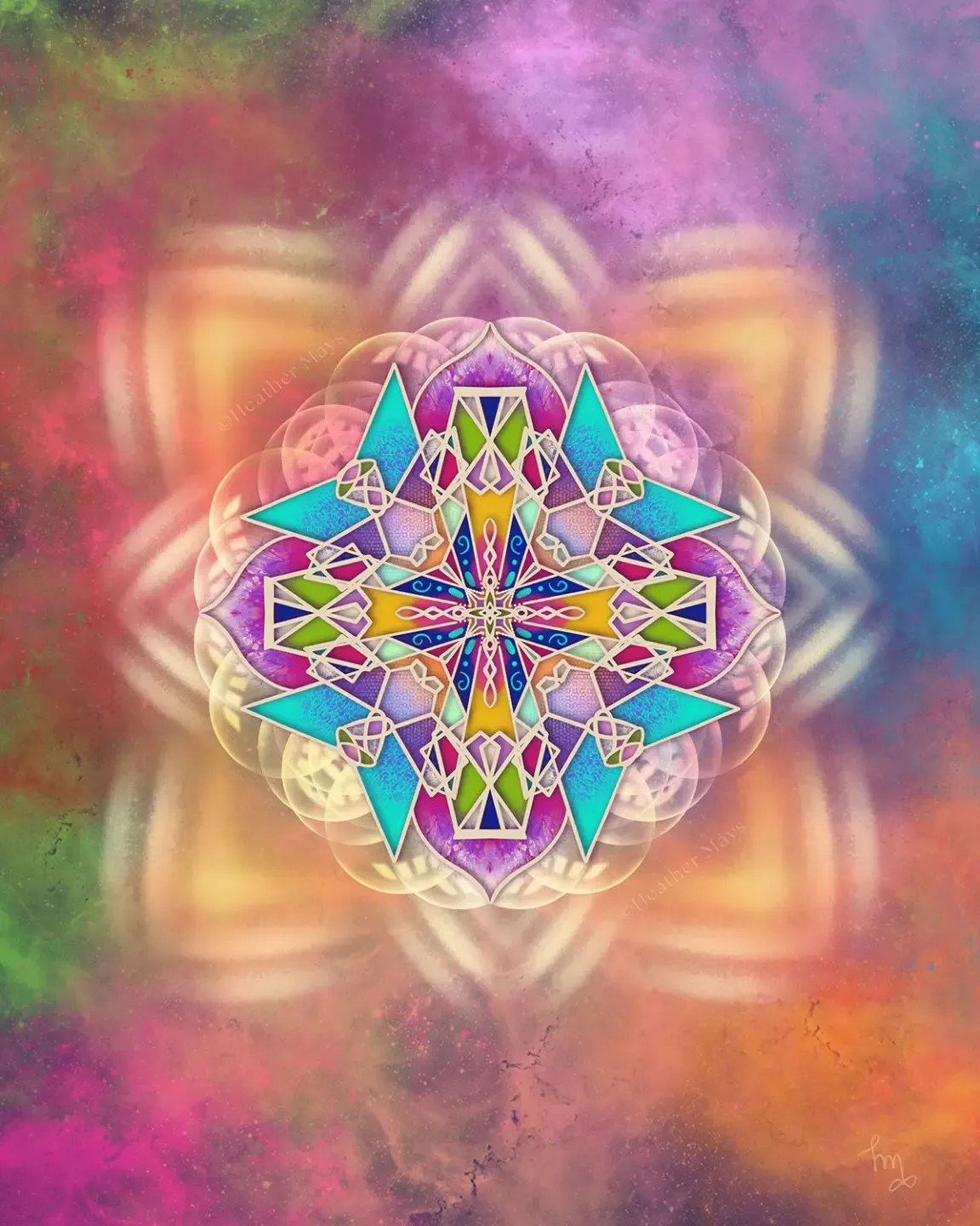 spiral geometric sacred art