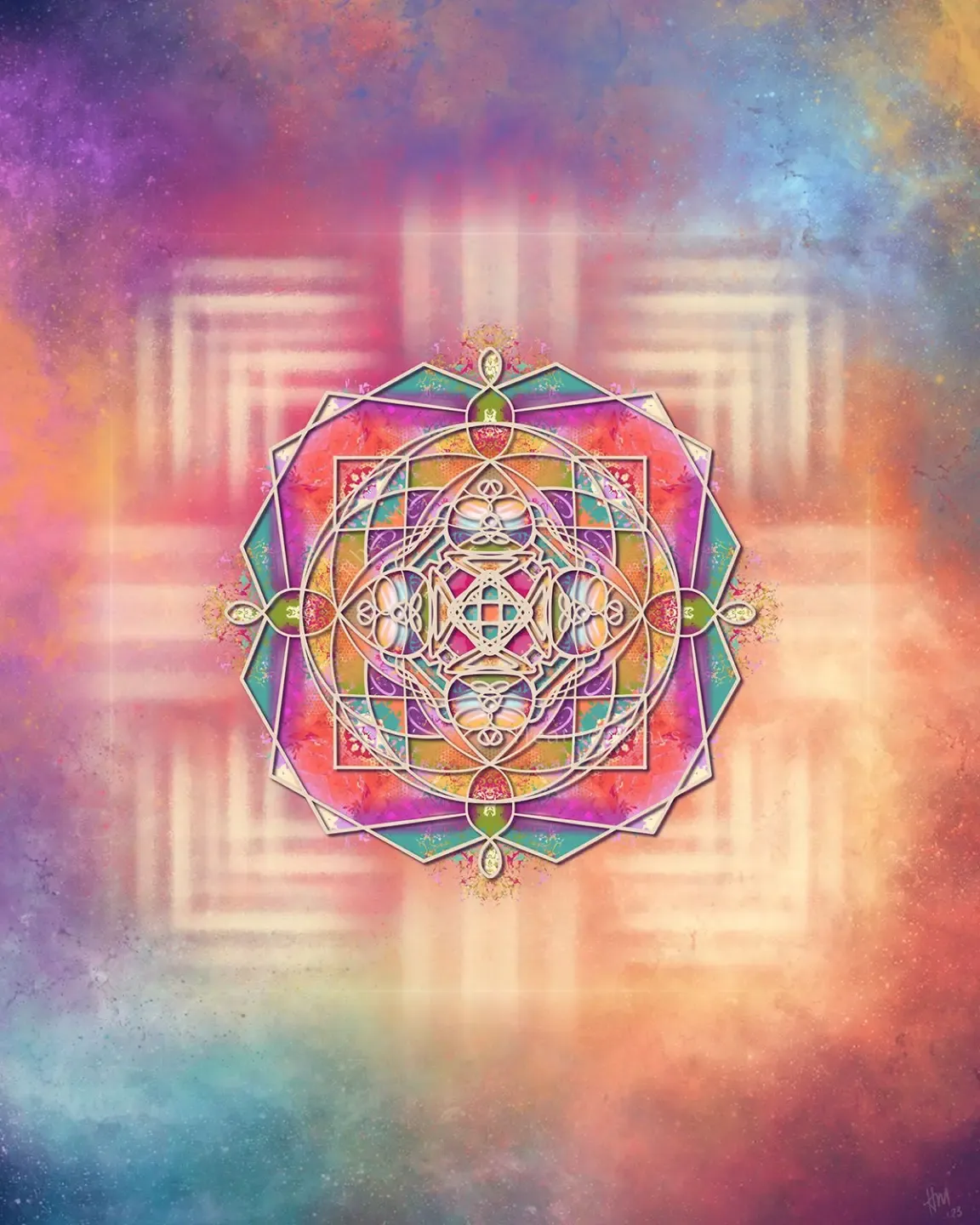 spiral geometric sacred art