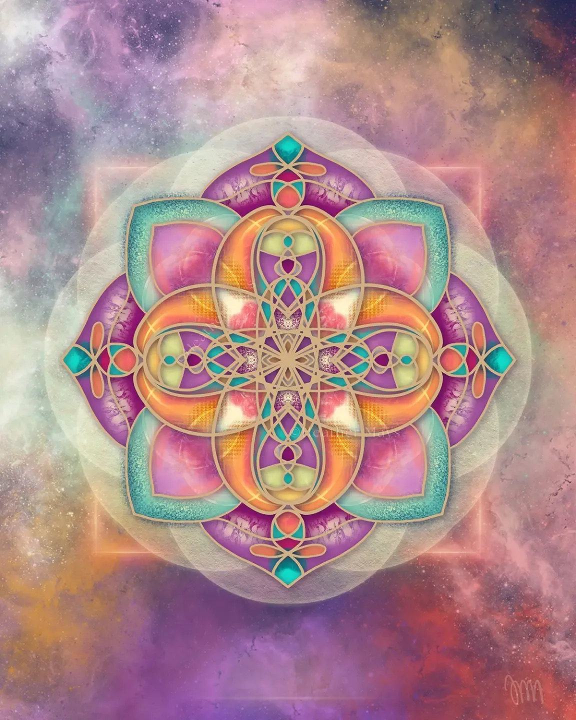 geometric cross art