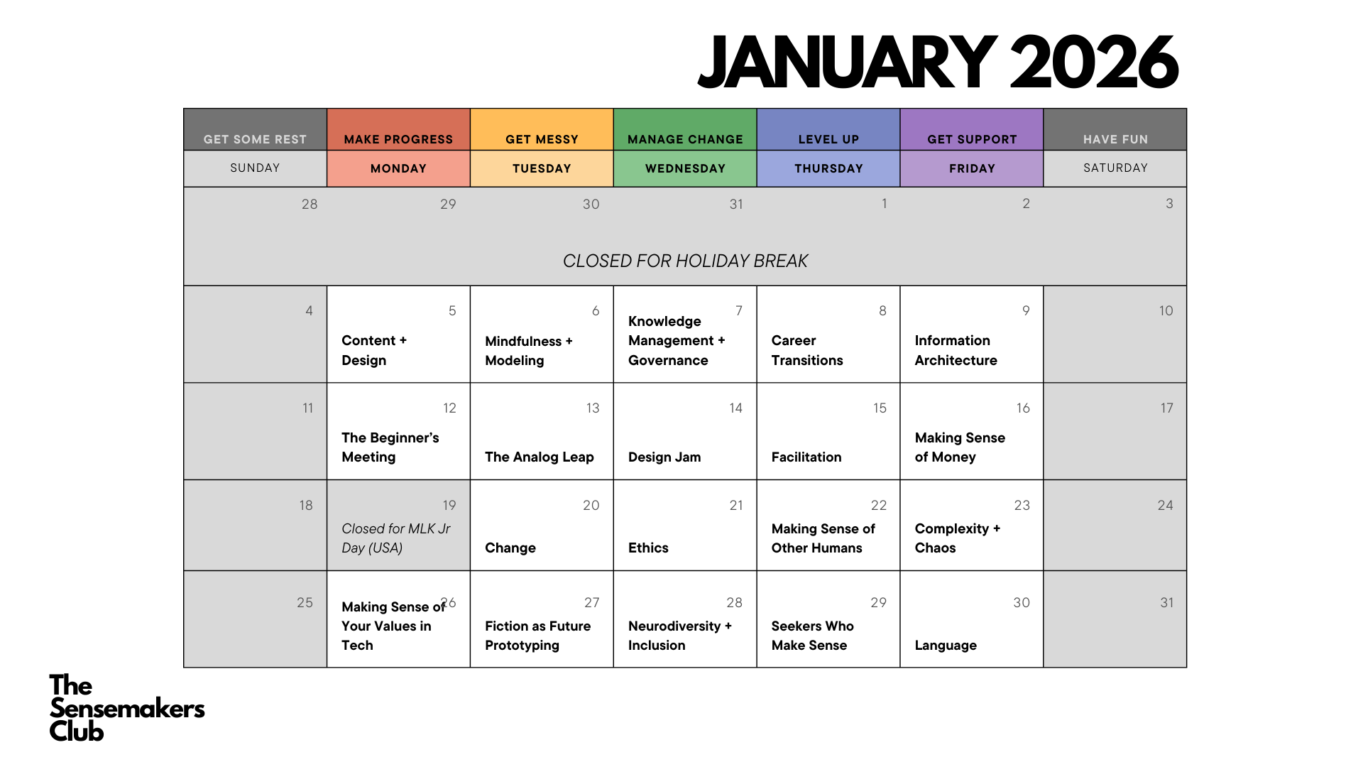 January 2026 Calendar