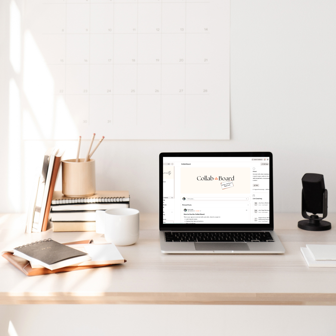 Aligned Community mockup for practitioners to build AI systems for copywriting with coaching and copy reviews