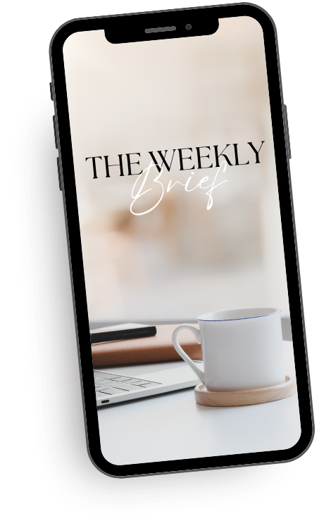 Mockup of The Weekly Scroll Email on a Phone